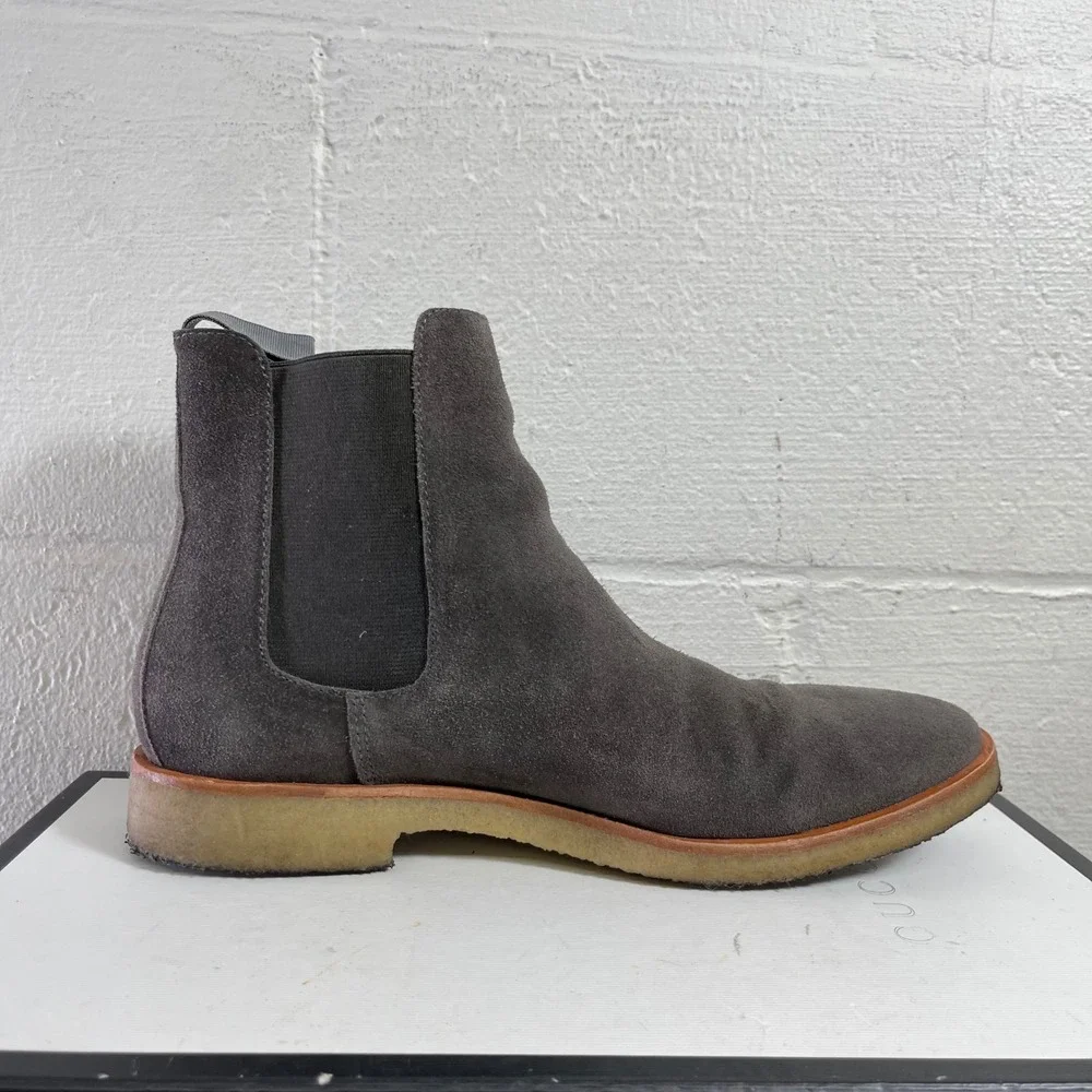 New‎ Republic Mark McNairy Sonoma Gray Suede Chelsea Boots Crepe Sole Men's 8.5
